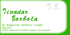 tivadar borbola business card